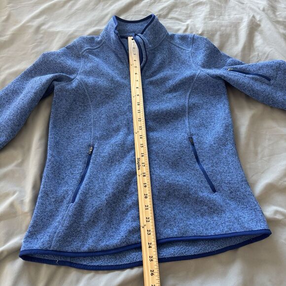 L.L.Bean Women’s Sweater Fleece Full-Zip Jacket Blue Small Cozy Outdoor - Picture 9 of 11